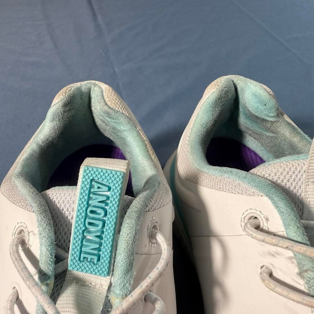 Anodyne Women's Sport Runner Shoes White Teal Size 8.5 Sneaker - Picture 7 of 8